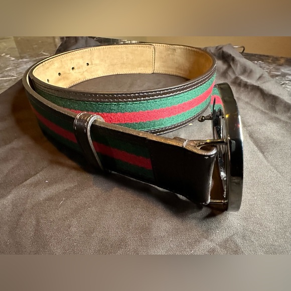 Gucci web belt with buckle, size 90/36 - Picture 15 of 17